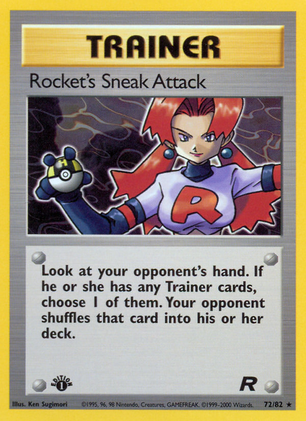 Rocket's Sneak Attack (72/82) [Team Rocket 1st Edition] | Arkham Games and Comics