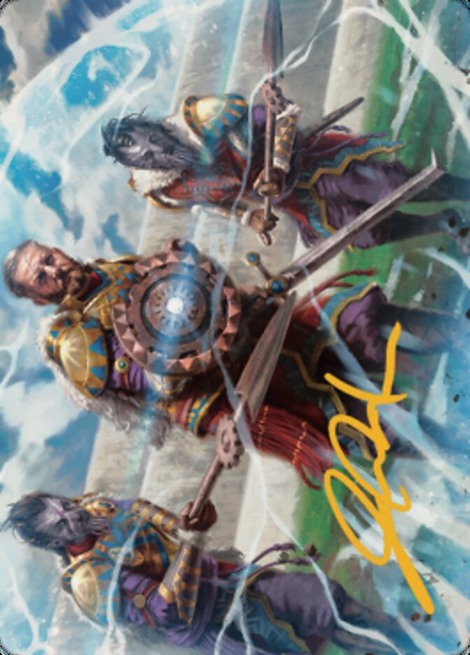 Argivian Phalanx Art Card (Gold-Stamped Signature) [Dominaria United Art Series] | Arkham Games and Comics