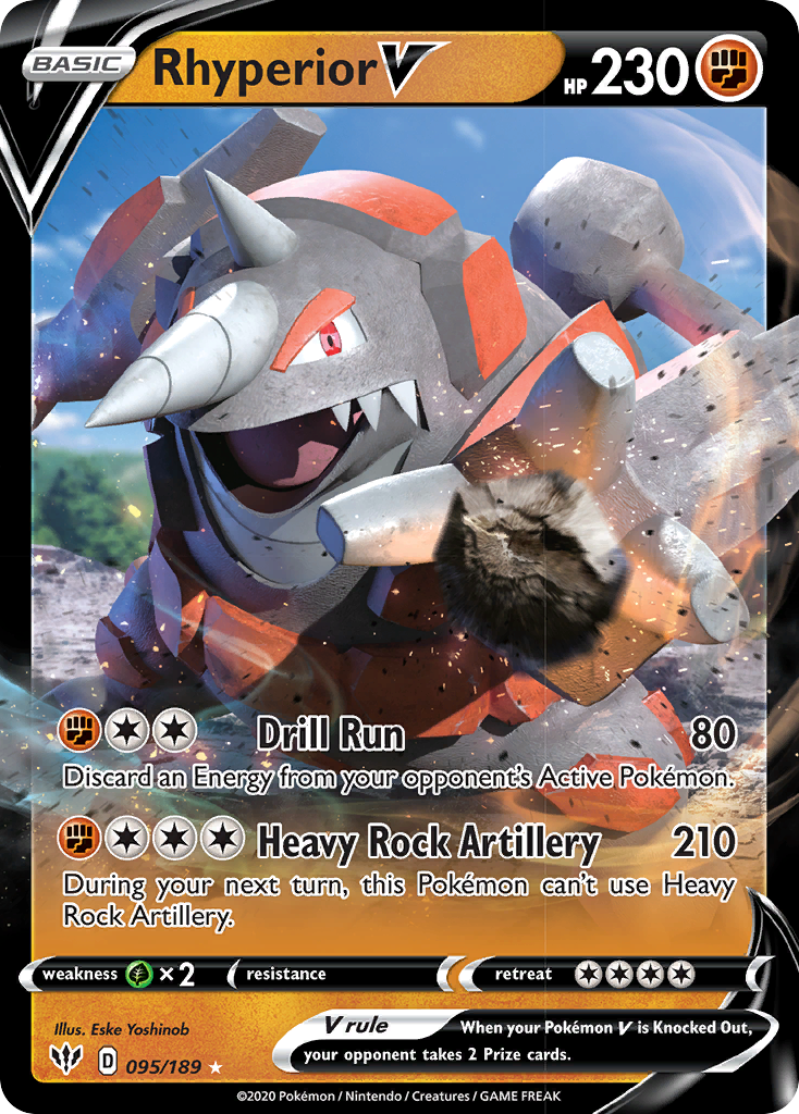 Rhyperior V (095/189) [Sword & Shield: Darkness Ablaze] | Arkham Games and Comics