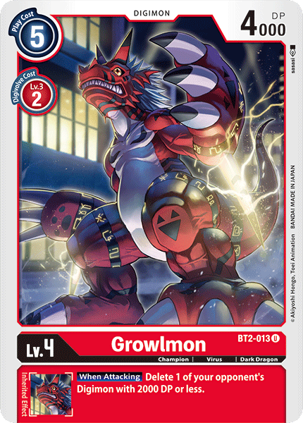 Growlmon [BT2-013] [Release Special Booster Ver.1.0] | Arkham Games and Comics