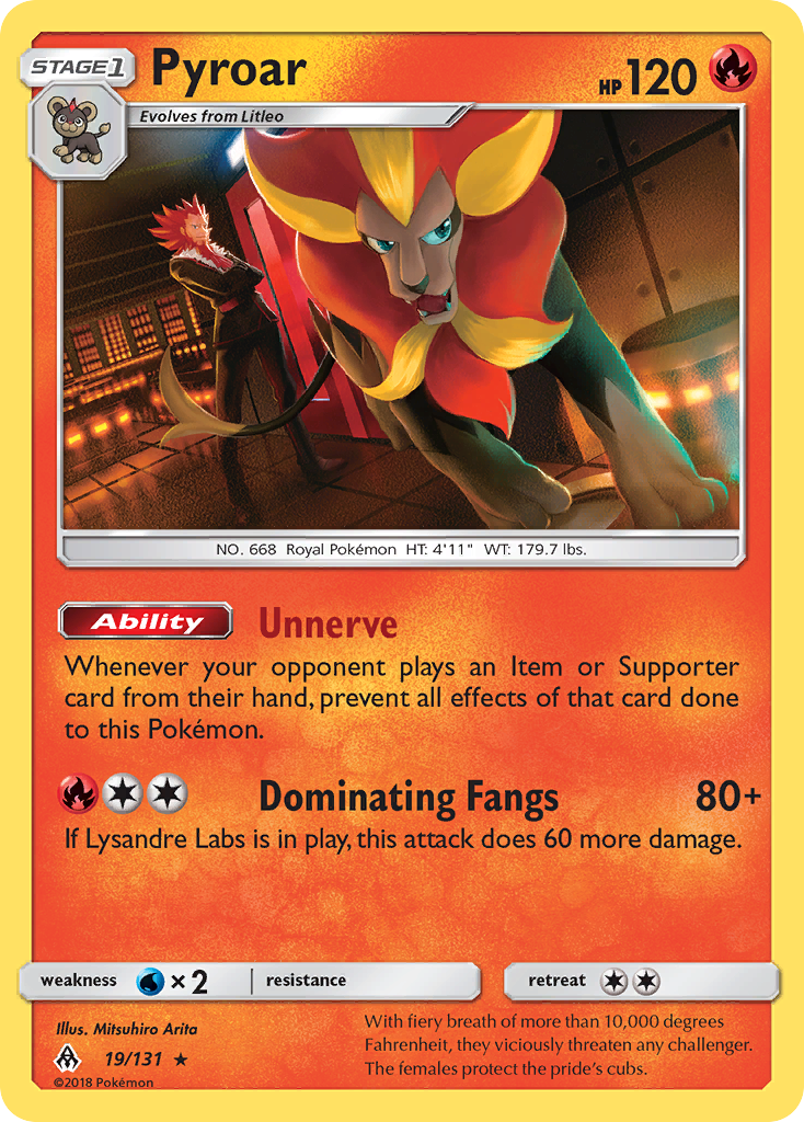 Pyroar (19/131) [Sun & Moon: Forbidden Light] | Arkham Games and Comics