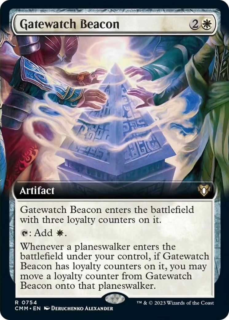 Gatewatch Beacon (Extended Art) [Commander Masters] | Arkham Games and Comics