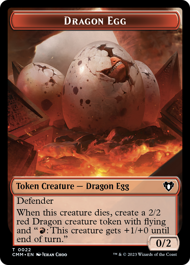 Dragon Egg Token [Commander Masters Tokens] | Arkham Games and Comics