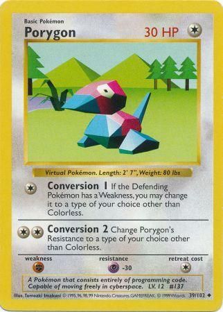 Porygon (39/102) [Base Set Shadowless Unlimited] | Arkham Games and Comics