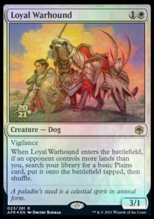 Loyal Warhound [Dungeons & Dragons: Adventures in the Forgotten Realms Prerelease Promos] | Arkham Games and Comics