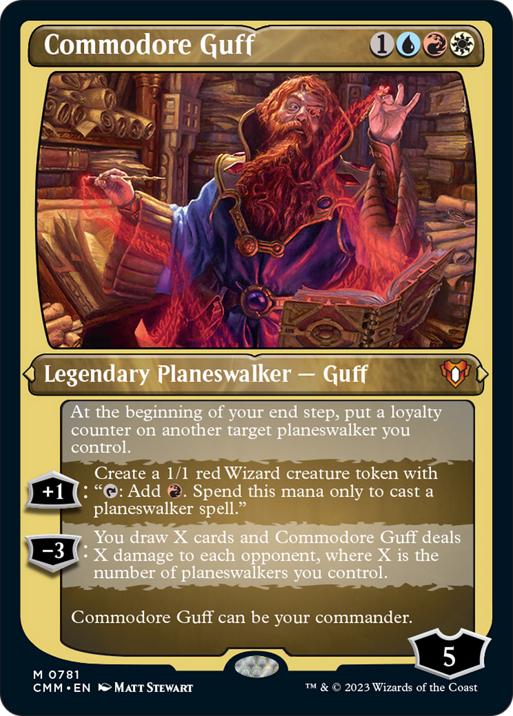 Commodore Guff (Display Commander) (Foil Etched) [Commander Masters] | Arkham Games and Comics