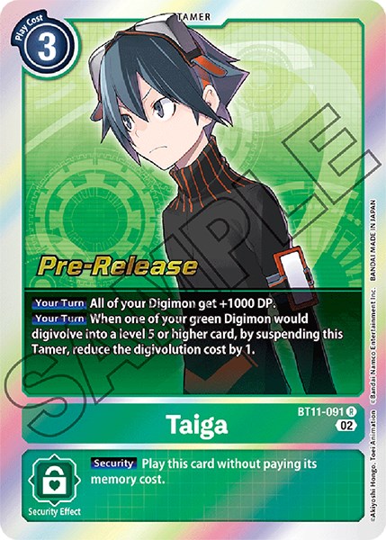 Taiga [BT11-091] [Dimensional Phase Pre-Release Promos] | Arkham Games and Comics