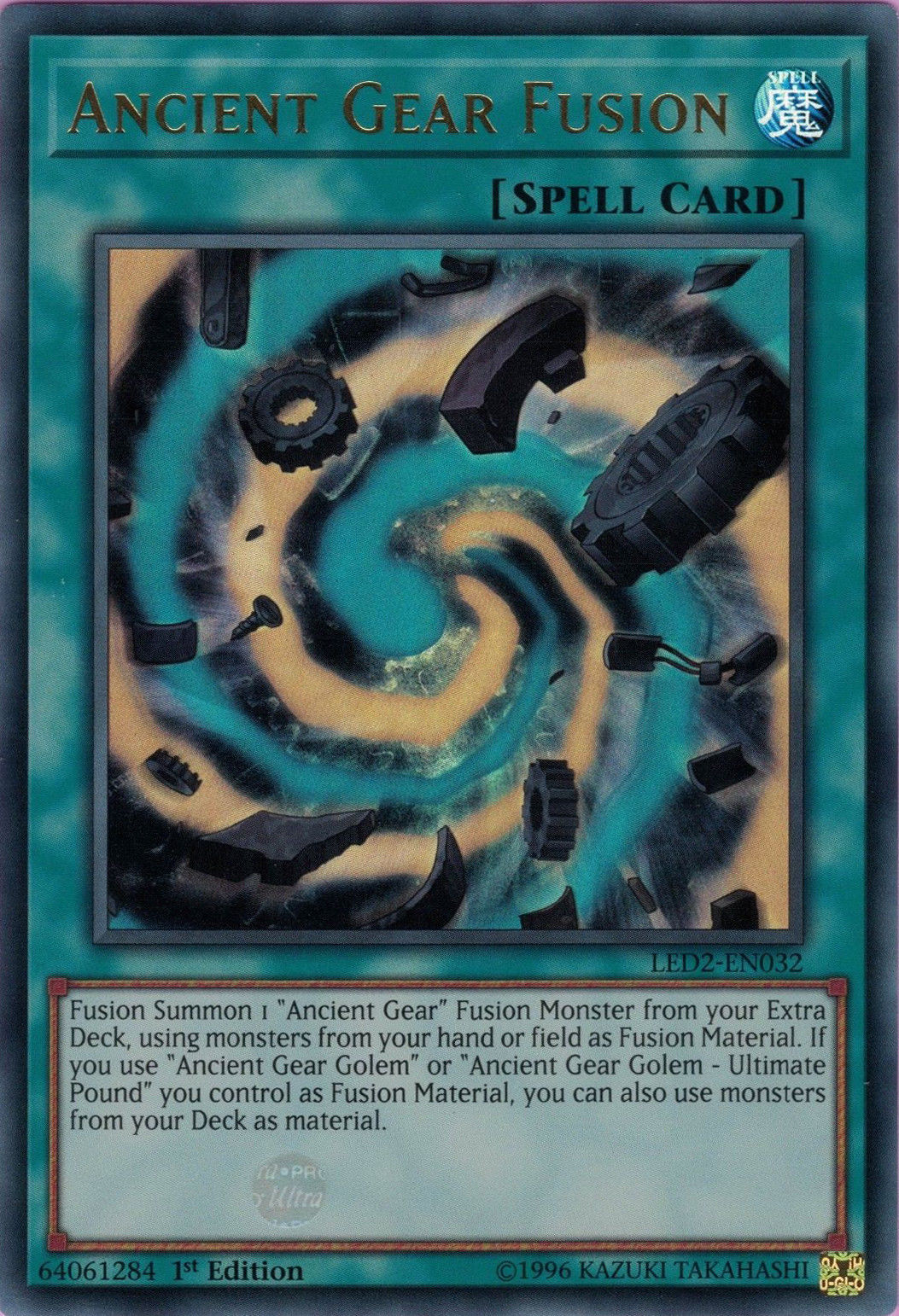 Ancient Gear Fusion [LED2-EN032] Ultra Rare | Arkham Games and Comics