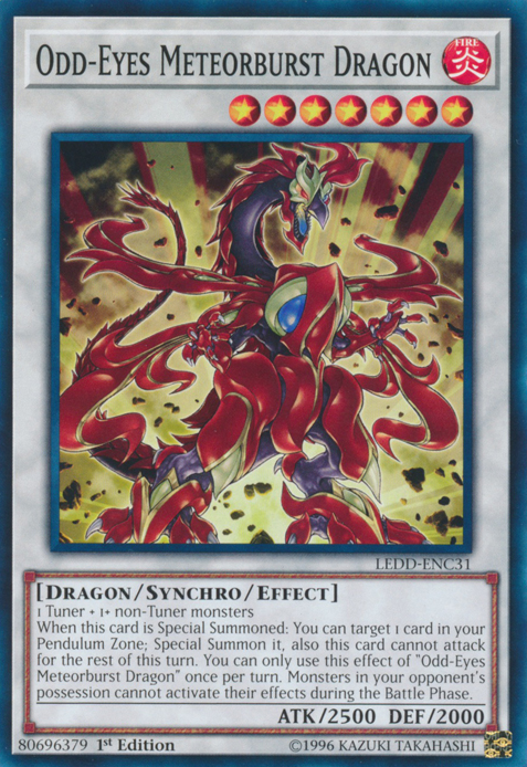 Odd-Eyes Meteorburst Dragon [LEDD-ENC31] Common | Arkham Games and Comics