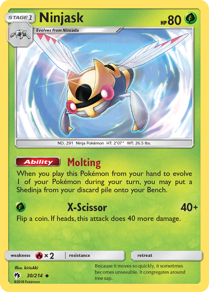 Ninjask (30/214) [Sun & Moon: Lost Thunder] | Arkham Games and Comics