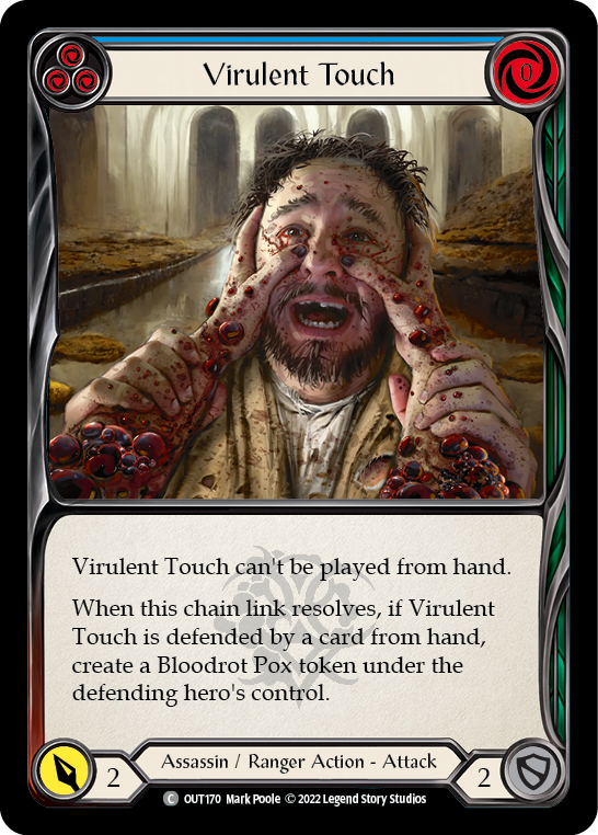 Virulent Touch (Blue) [OUT170] (Outsiders)  Rainbow Foil | Arkham Games and Comics