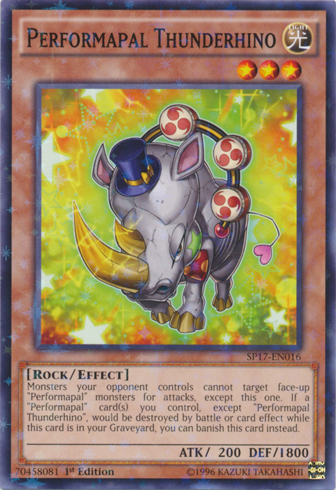 Performapal Thunderhino [SP17-EN016] Starfoil Rare | Arkham Games and Comics