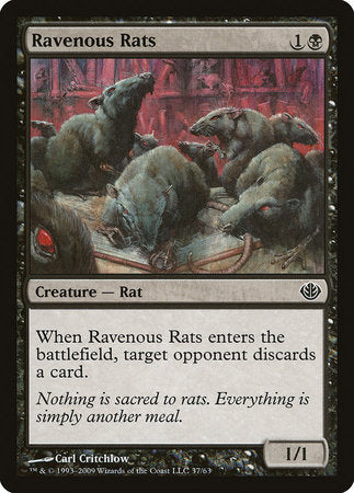 Ravenous Rats [Duel Decks: Garruk vs. Liliana] | Arkham Games and Comics