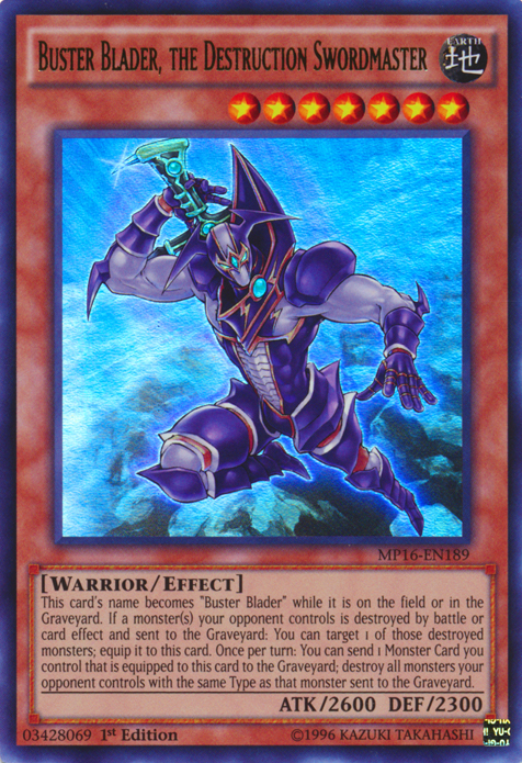 Buster Blader, the Destruction Swordmaster [MP16-EN189] Ultra Rare | Arkham Games and Comics