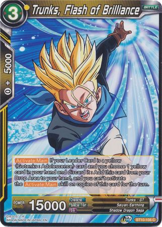 Trunks, Flash of Brilliance (BT10-108) [Rise of the Unison Warrior 2nd Edition] | Arkham Games and Comics