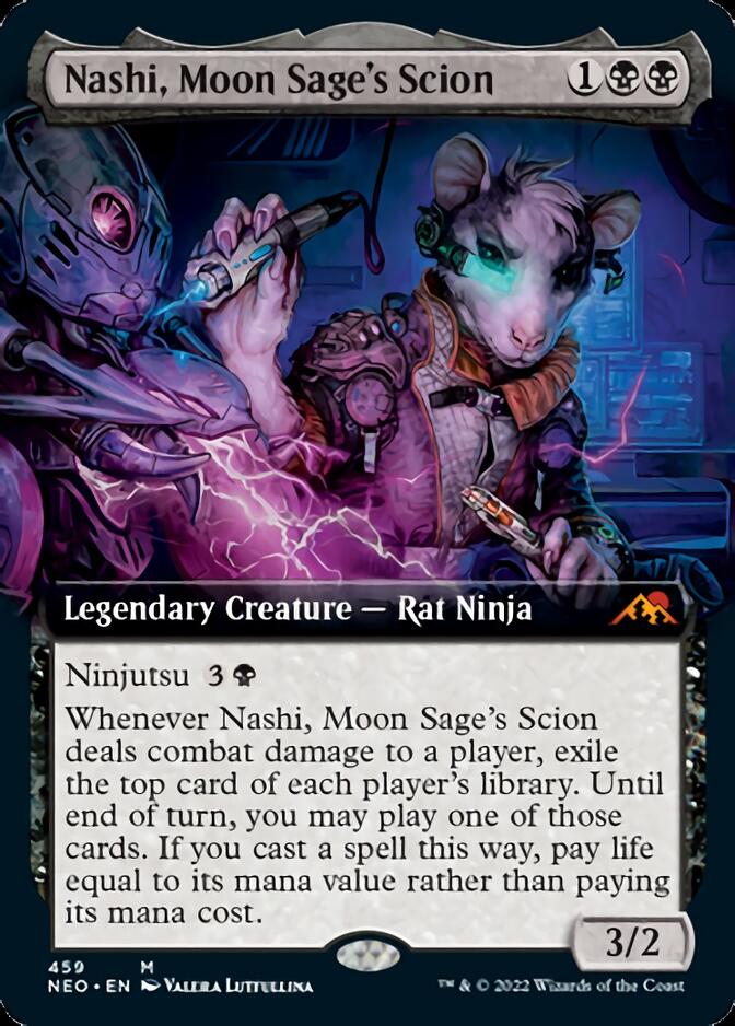 Nashi, Moon Sage's Scion (Extended Art) [Kamigawa: Neon Dynasty] | Arkham Games and Comics