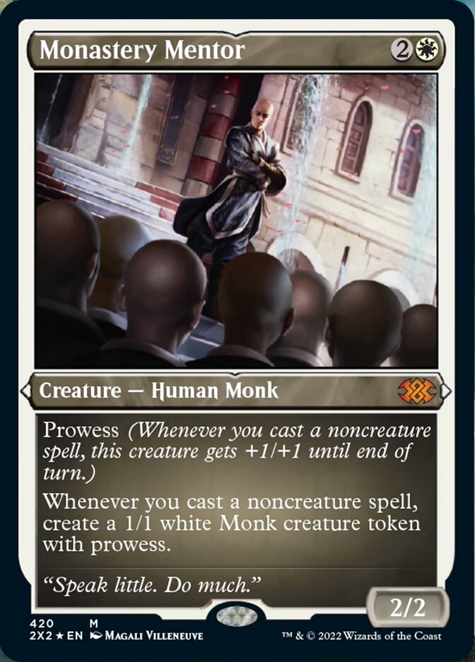 Monastery Mentor (Foil Etched) [Double Masters 2022] | Arkham Games and Comics