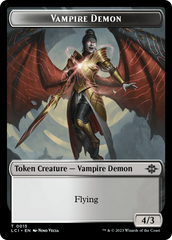 Vampire (0014) // Vampire Demon Double-Sided Token [The Lost Caverns of Ixalan Commander Tokens] | Arkham Games and Comics