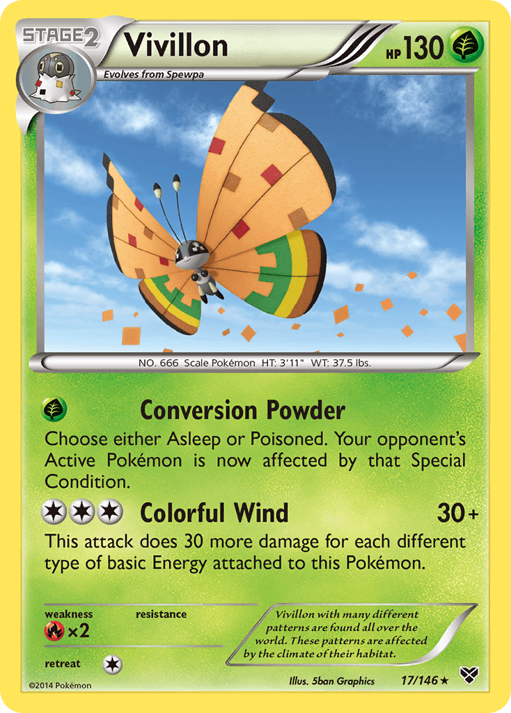 Vivillon (17/146) (High Plains Form/Orange Wings) [XY: Base Set] | Arkham Games and Comics