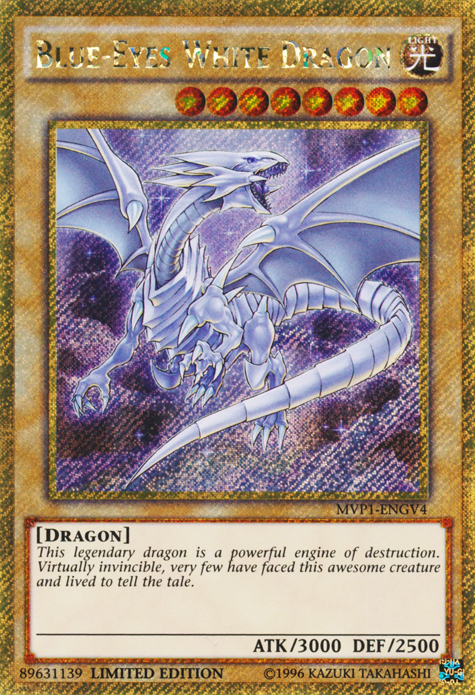 Blue-Eyes White Dragon [MVP1-ENGV4] Gold Secret Rare | Arkham Games and Comics