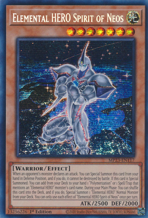 Elemental HERO Spirit of Neos [MP23-EN117] Prismatic Secret Rare | Arkham Games and Comics