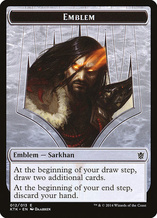 Emblem - Sarkhan, the Dragonspeaker [Khans of Tarkir Tokens] | Arkham Games and Comics