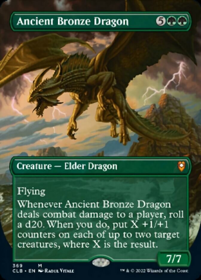 Ancient Bronze Dragon (Borderless Alternate Art) [Commander Legends: Battle for Baldur's Gate] | Arkham Games and Comics
