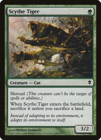 Scythe Tiger [Zendikar] | Arkham Games and Comics