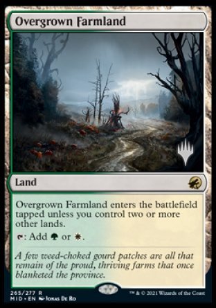 Overgrown Farmland (Promo Pack) [Innistrad: Midnight Hunt Promos] | Arkham Games and Comics