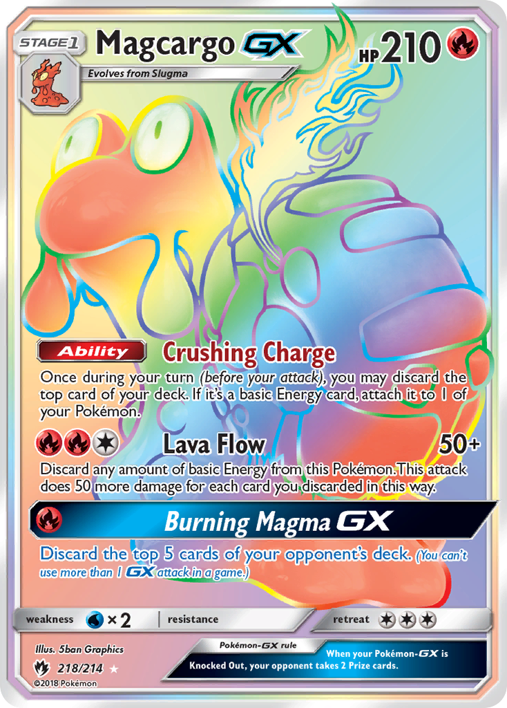 Magcargo GX (218/214) [Sun & Moon: Lost Thunder] | Arkham Games and Comics