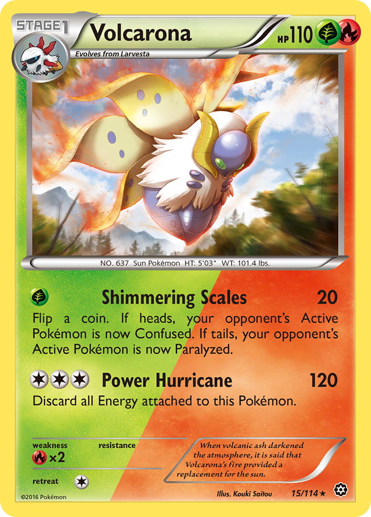 Volcarona (15/114) [XY: Steam Siege] | Arkham Games and Comics