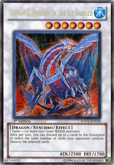 Gungnir, Dragon of the Ice Barrier [HA03-EN030] Secret Rare | Arkham Games and Comics