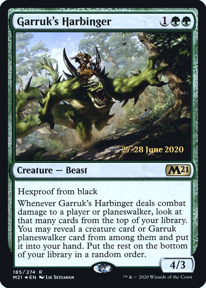 Garruk's Harbinger  [Core Set 2021 Prerelease Promos] | Arkham Games and Comics