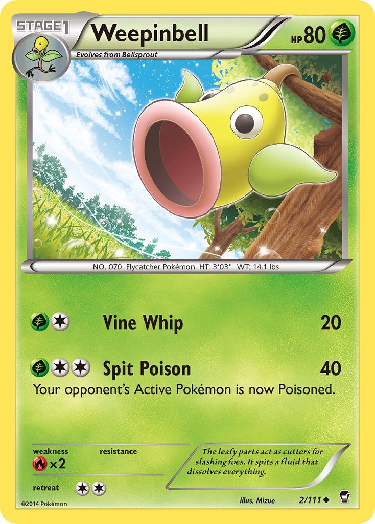 Weepinbell (2/111) [XY: Furious Fists] | Arkham Games and Comics