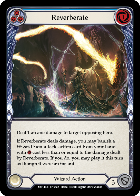 Reverberate (Blue) [ARC140-C] (Arcane Rising)  1st Edition Rainbow Foil | Arkham Games and Comics