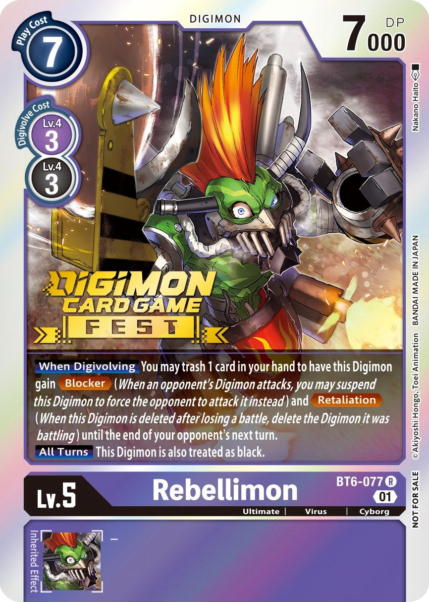 Rebellimon [BT6-077] (Digimon Card Game Fest 2022) [Double Diamond Promos] | Arkham Games and Comics