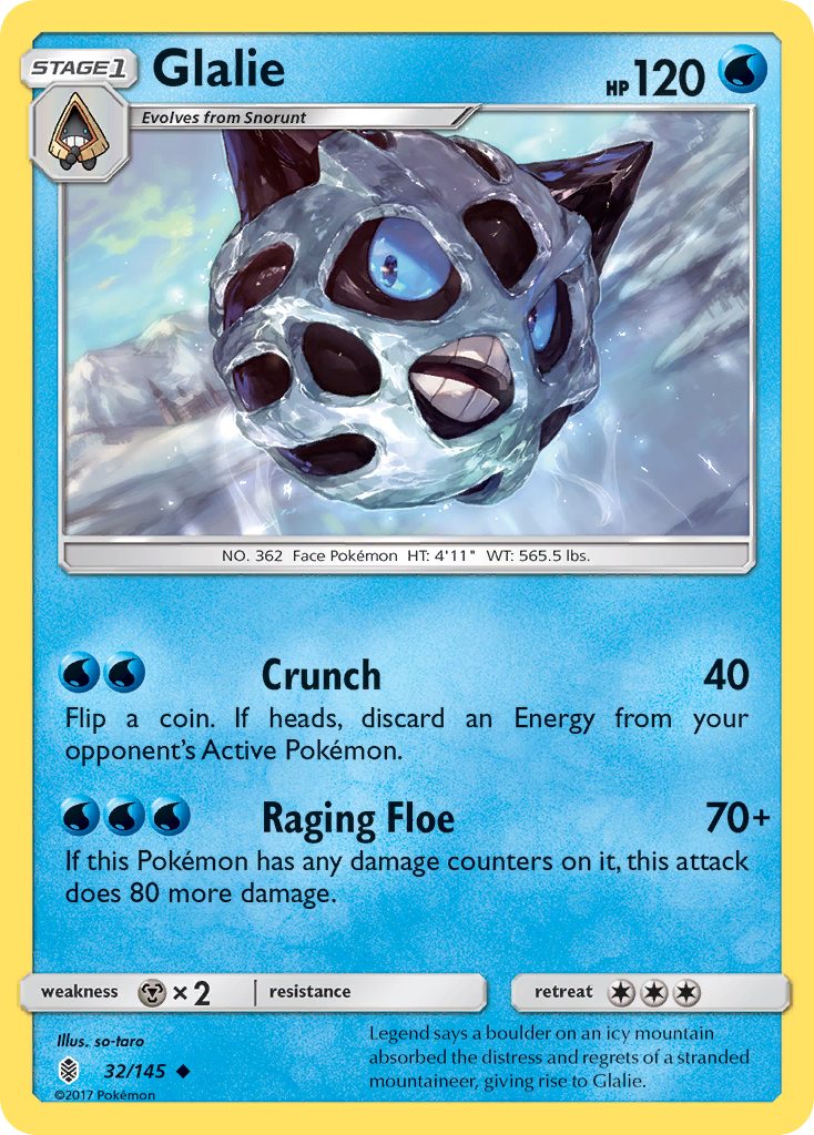 Glalie (32/145) [Sun & Moon: Guardians Rising] | Arkham Games and Comics