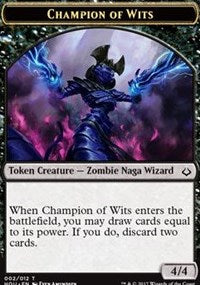 Champion of Wits // Warrior Double-sided Token [Hour of Devastation Tokens] | Arkham Games and Comics