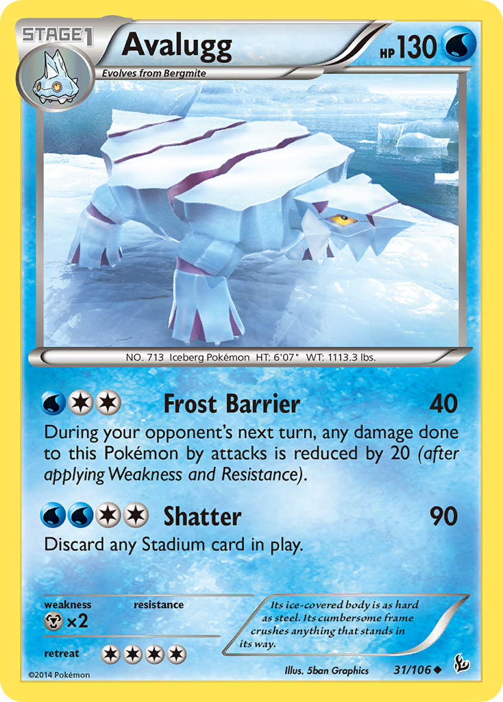 Avalugg (31/106) [XY: Flashfire] | Arkham Games and Comics