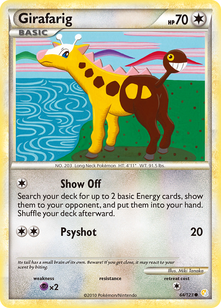 Girafarig (64/123) [HeartGold & SoulSilver: Base Set] | Arkham Games and Comics