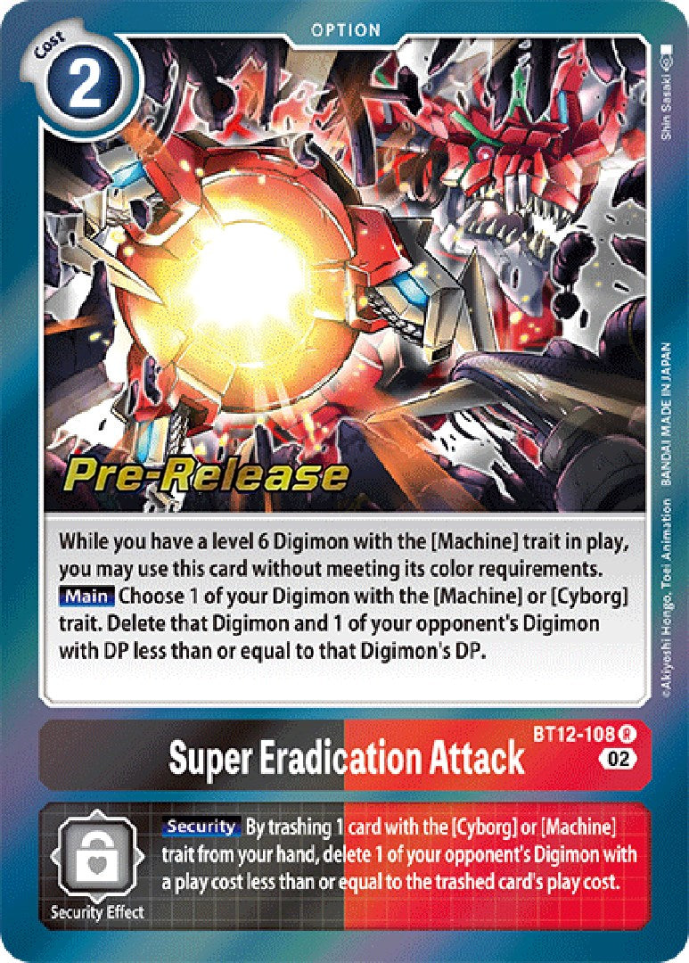 Super Eradication Attack [BT12-108] [Across Time Pre-Release Cards] | Arkham Games and Comics