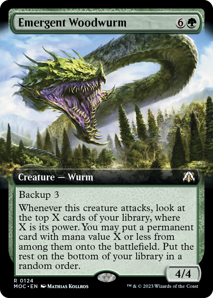Emergent Woodwurm (Extended Art) [March of the Machine Commander] | Arkham Games and Comics