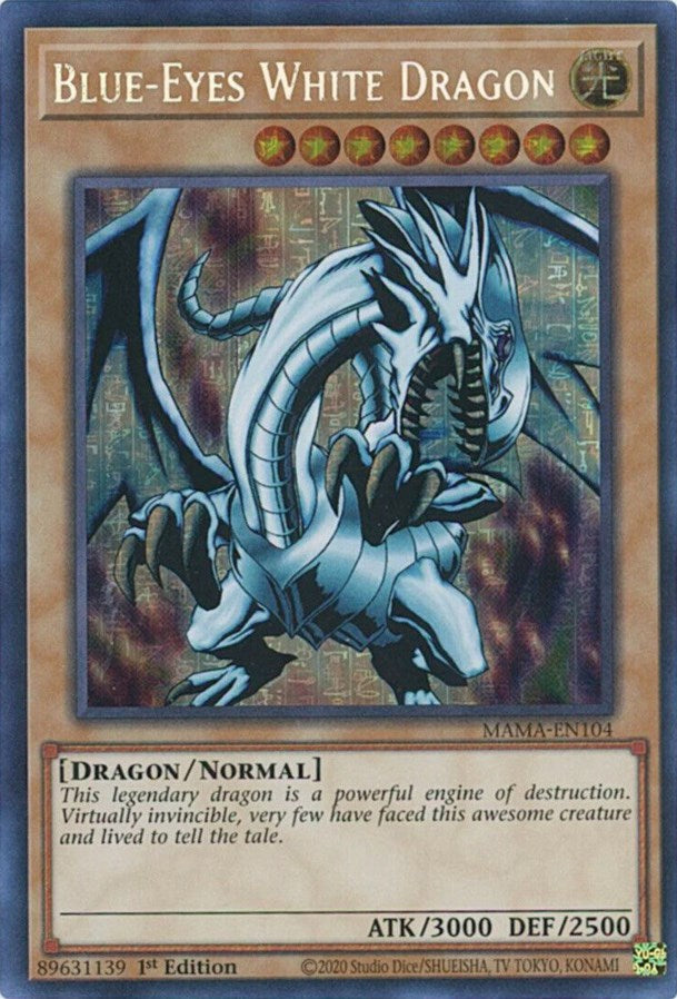 Blue-Eyes White Dragon [MAMA-EN104] Secret Pharaoh's Rare | Arkham Games and Comics