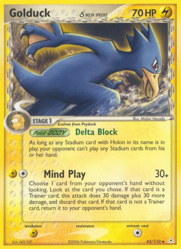 Golduck (43/110) (Delta Species) [EX: Holon Phantoms] | Arkham Games and Comics