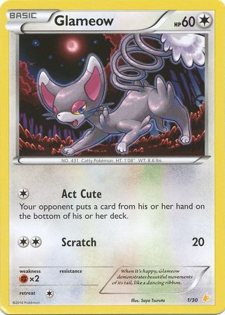 Glameow (1/30) [XY: Trainer Kit 3 - Pikachu Libre] | Arkham Games and Comics