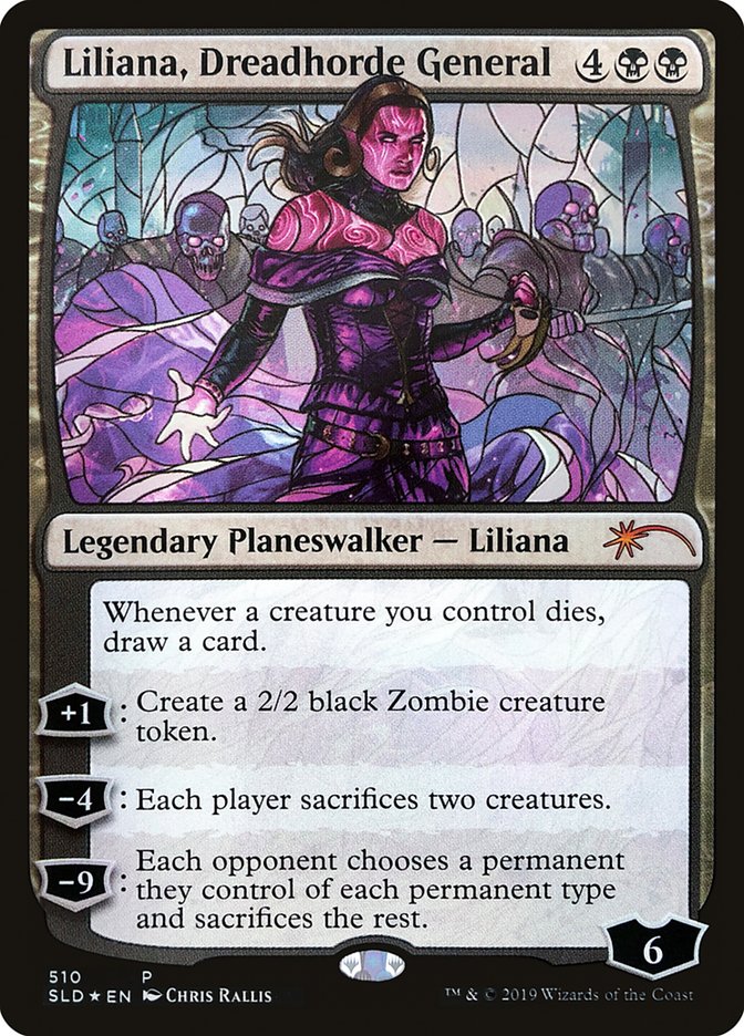 Liliana, Dreadhorde General (Stained Glass) [Secret Lair Drop Promos] | Arkham Games and Comics