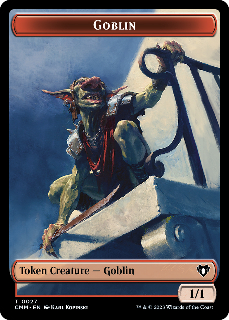 Saproling // Goblin Double-Sided Token [Commander Masters Tokens] | Arkham Games and Comics