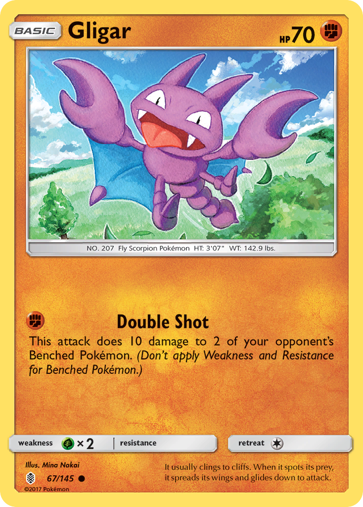 Gligar (67/145) [Sun & Moon: Guardians Rising] | Arkham Games and Comics