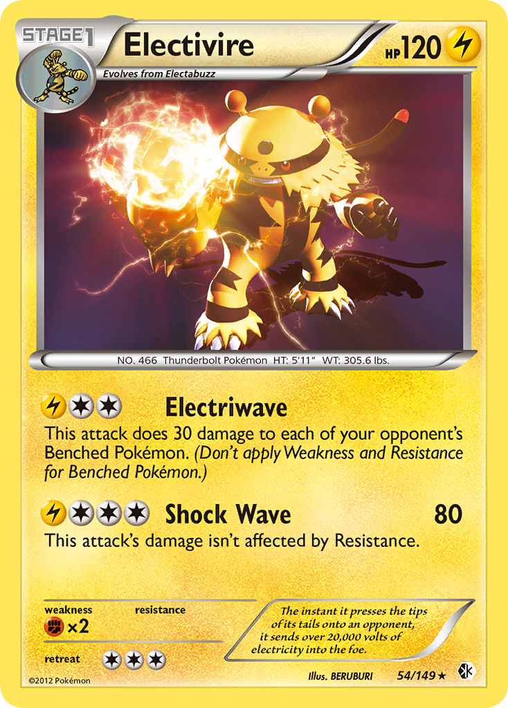 Electivire (54/149) [Black & White: Boundaries Crossed] | Arkham Games and Comics