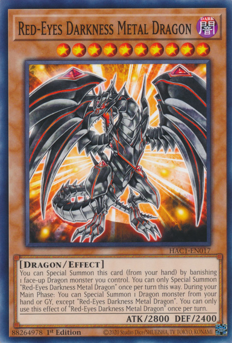 Red-Eyes Darkness Metal Dragon [HAC1-EN017] Common | Arkham Games and Comics